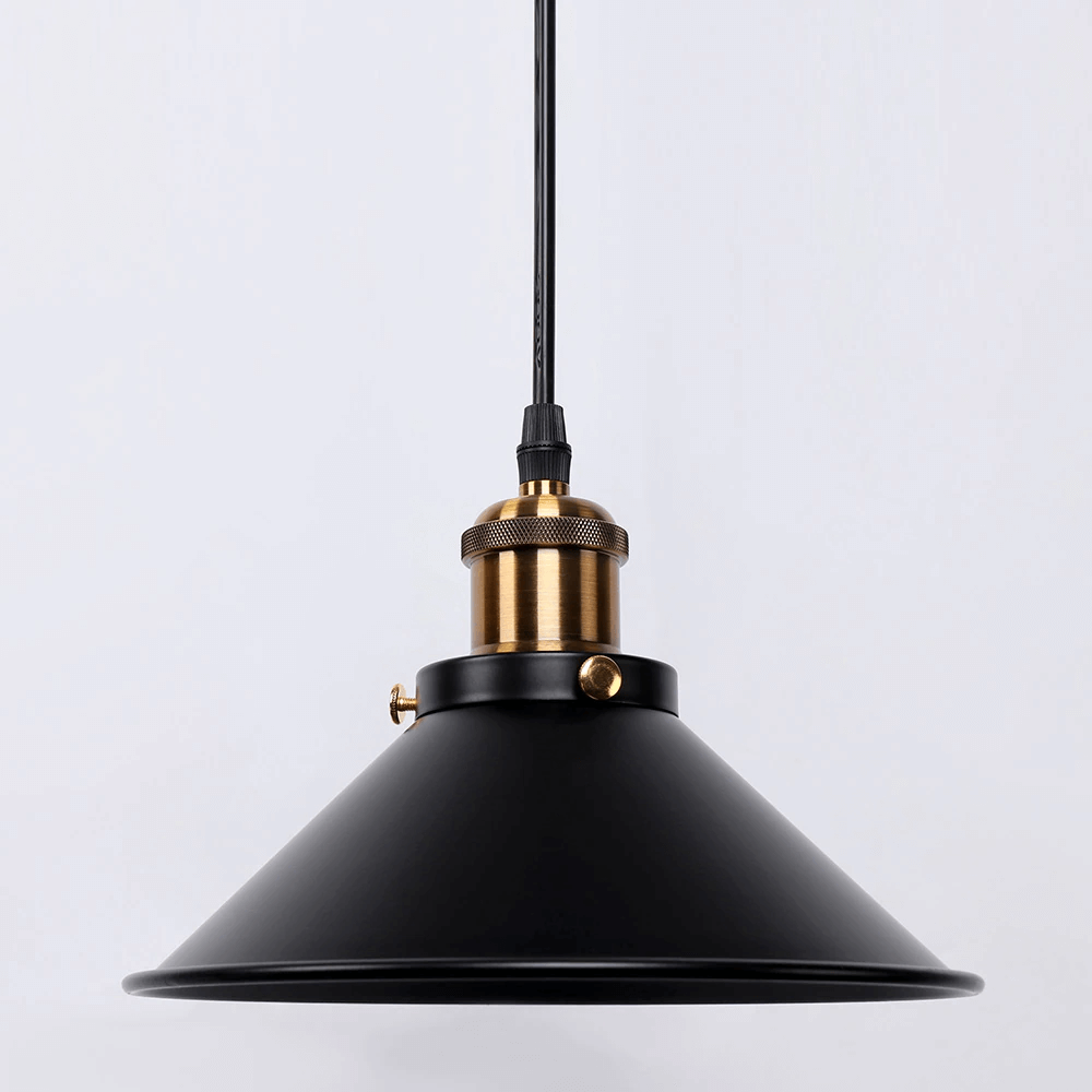 Vintage Brass Cone Pendant Light – Elegant Illumination for Home