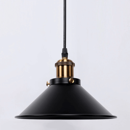 Vintage Brass Cone Pendant Light – Elegant Illumination for Home