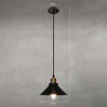 Vintage Brass Cone Pendant Light – Elegant Illumination for Home