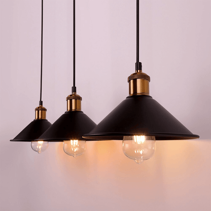 Vintage Brass Cone Pendant Light – Elegant Illumination for Home