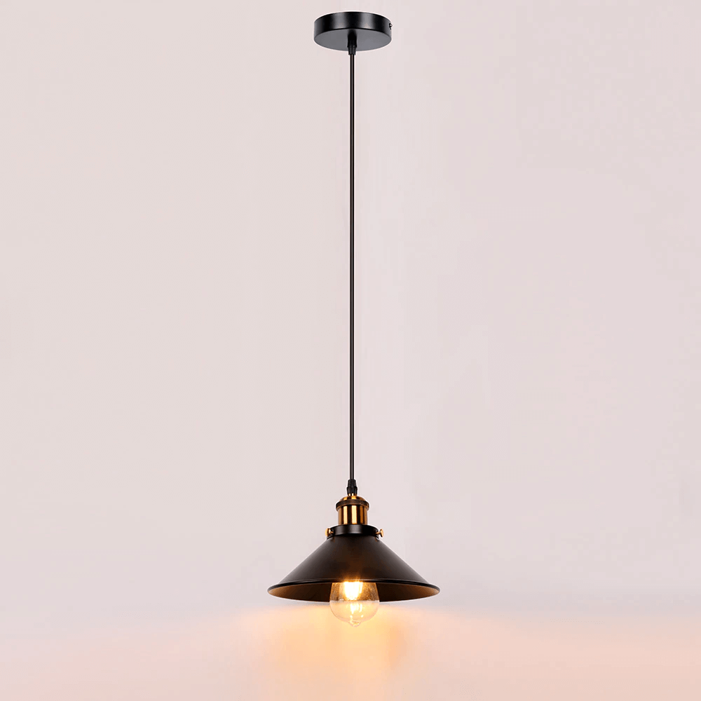 Vintage Brass Cone Pendant Light – Elegant Illumination for Home