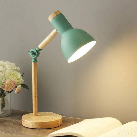 LumoWood Adjustable Wooden Desk Lamp – Nordic Design Light