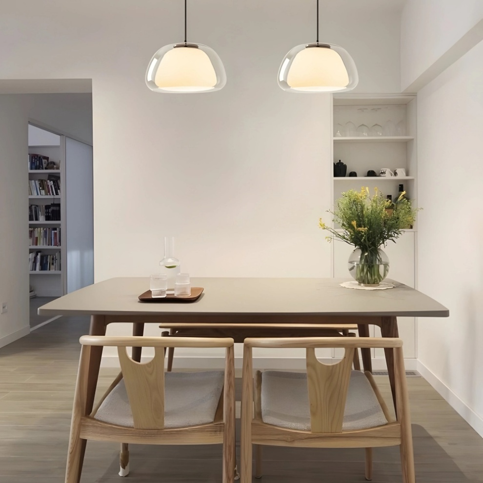 Modern Milk Glass Pendant Light – Elegant Illumination for Any Room