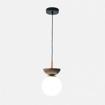 Nordic Semi-Wooden Pendant Light – Elegant Minimalist Illumination