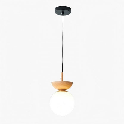 Nordic Semi-Wooden Pendant Light – Elegant Minimalist Illumination