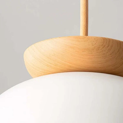 Nordic Semi-Wooden Pendant Light – Elegant Minimalist Illumination