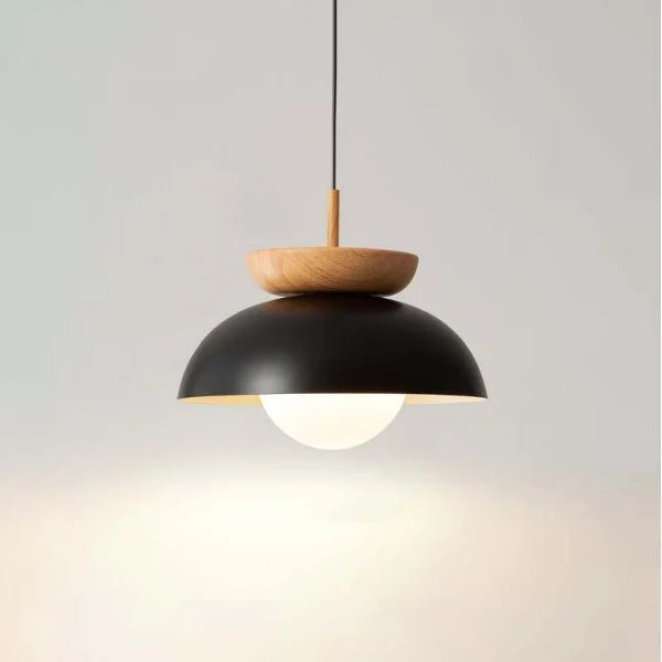 Nordic Semi-Wooden Pendant Light – Elegant Minimalist Illumination