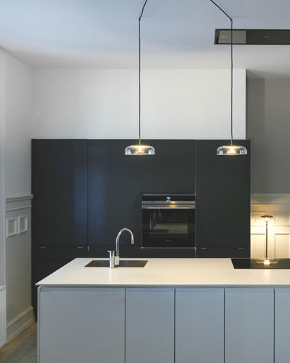 Modern Brass and Glass Pendant Light – Elegant Illumination for Home