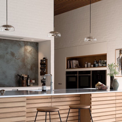 Modern Brass and Glass Pendant Light – Elegant Illumination for Home