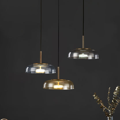 Modern Brass and Glass Pendant Light – Elegant Illumination for Home