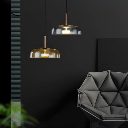 Modern Brass and Glass Pendant Light – Elegant Illumination for Home