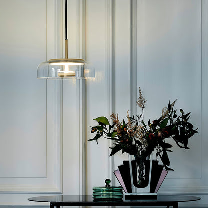 Modern Brass and Glass Pendant Light – Elegant Illumination for Home