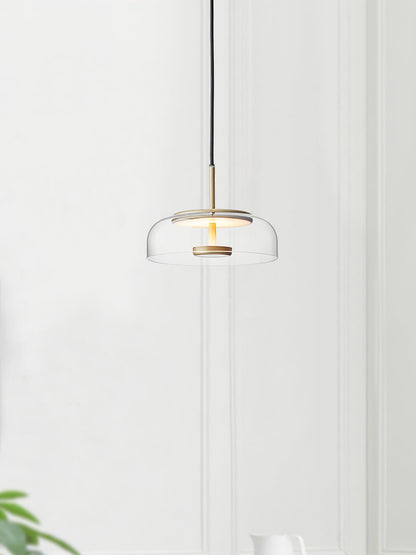 Modern Brass and Glass Pendant Light – Elegant Illumination for Home