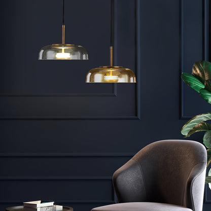 Modern Brass and Glass Pendant Light – Elegant Illumination for Home