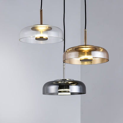 Modern Brass and Glass Pendant Light – Elegant Illumination for Home