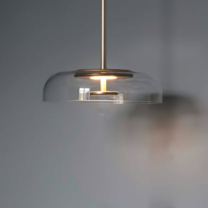 Modern Brass and Glass Pendant Light – Elegant Illumination for Home