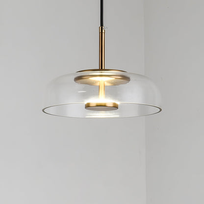 Modern Brass and Glass Pendant Light – Elegant Illumination for Home