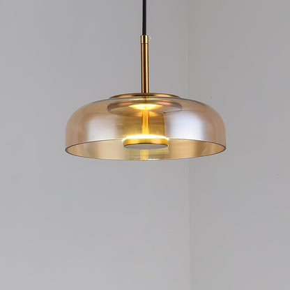 Modern Brass and Glass Pendant Light – Elegant Illumination for Home