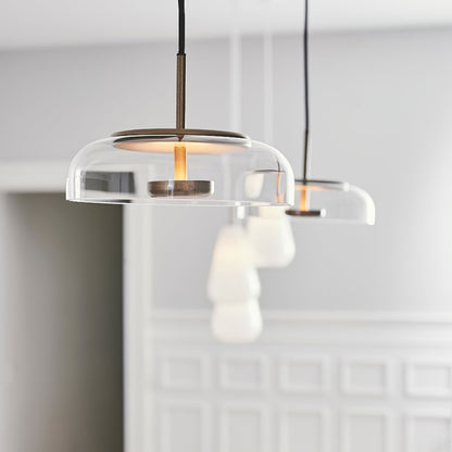 Modern Brass and Glass Pendant Light – Elegant Illumination for Home
