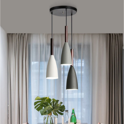 Modern Nordic Pendant Light – Adjustable Aluminum Fixture for Kitchen