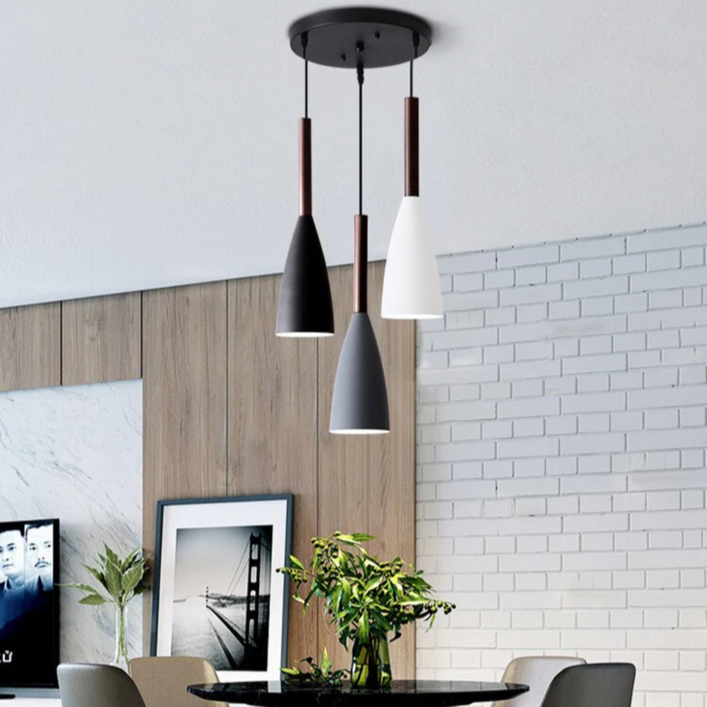 Modern Nordic Pendant Light – Adjustable Aluminum Fixture for Kitchen
