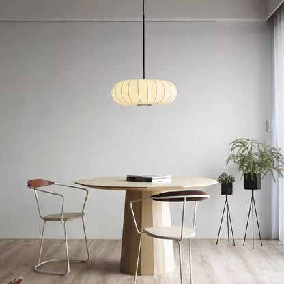 Wabi-Sabi Metal And Fabric Pendant Light – Elegant Kitchen Lighting Solution