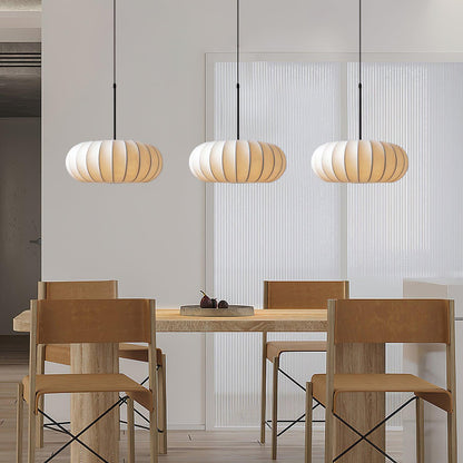 Wabi-Sabi Metal And Fabric Pendant Light – Elegant Kitchen Lighting Solution