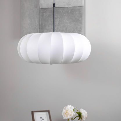 Wabi-Sabi Metal And Fabric Pendant Light – Elegant Kitchen Lighting Solution