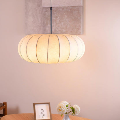 Wabi-Sabi Metal And Fabric Pendant Light – Elegant Kitchen Lighting Solution