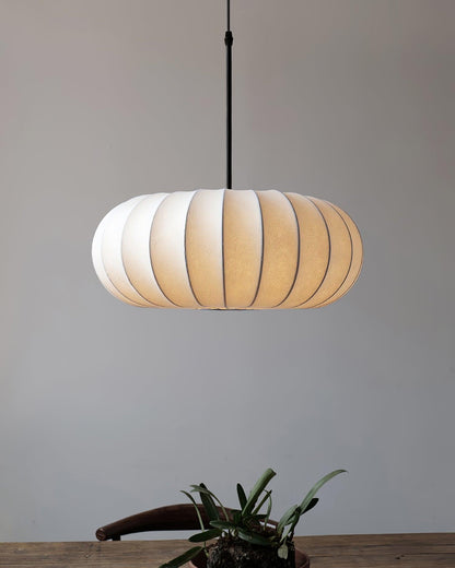 Wabi-Sabi Metal And Fabric Pendant Light – Elegant Kitchen Lighting Solution