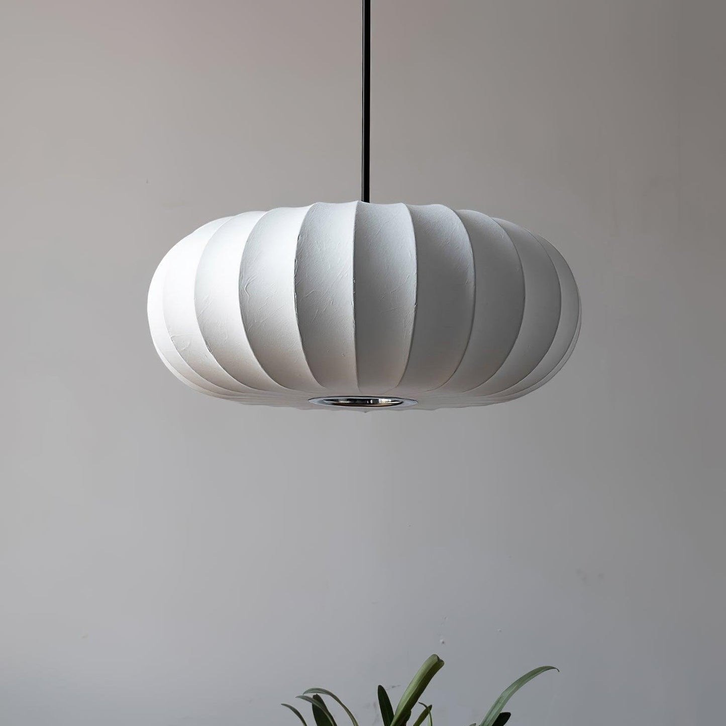 Wabi-Sabi Metal And Fabric Pendant Light – Elegant Kitchen Lighting Solution