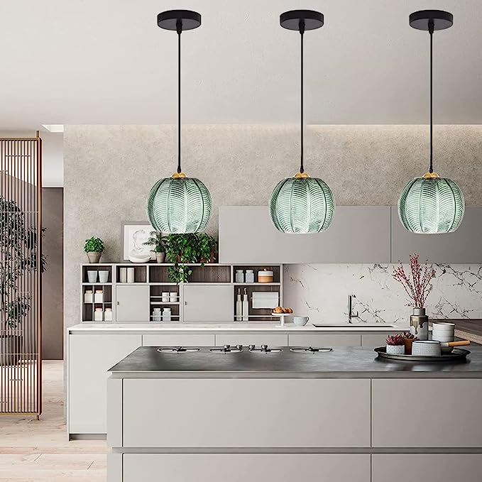 Elegant Glass Pendant Light – Modern Kitchen Hanging Fixture