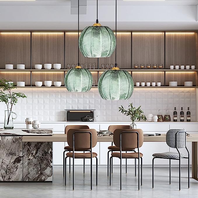 Elegant Glass Pendant Light – Modern Kitchen Hanging Fixture