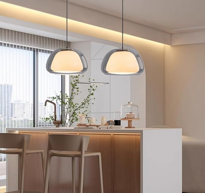 Modern Milk Glass Pendant Light – Elegant Illumination for Any Room
