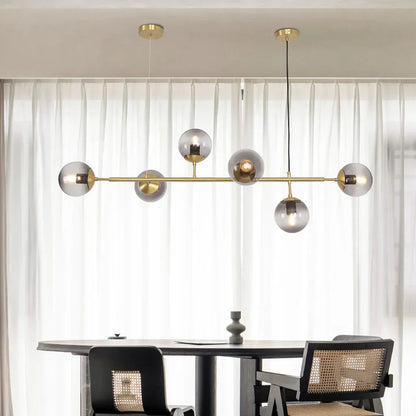 Modern Glass Orb Pendant Light – Elegant Illumination for Dining Spaces