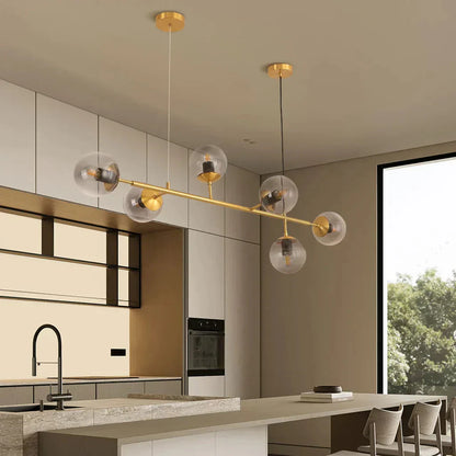 Modern Glass Orb Pendant Light – Elegant Illumination for Dining Spaces