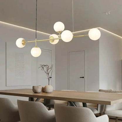 Modern Glass Orb Pendant Light – Elegant Illumination for Dining Spaces