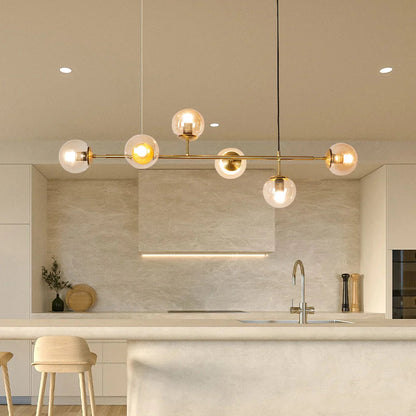 Modern Glass Orb Pendant Light – Elegant Illumination for Dining Spaces