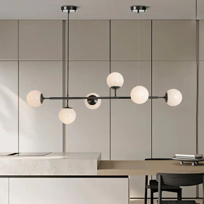 Modern Glass Orb Pendant Light – Elegant Illumination for Dining Spaces