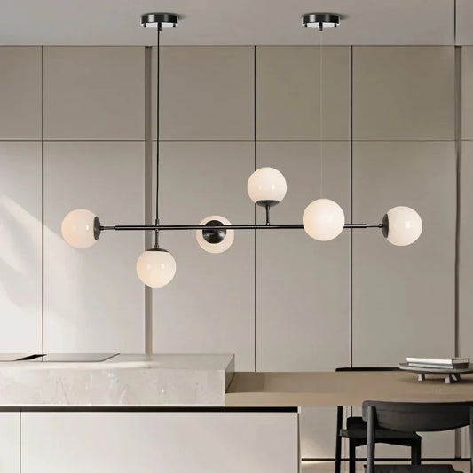 Modern Glass Orb Pendant Light – Elegant Illumination for Dining Spaces