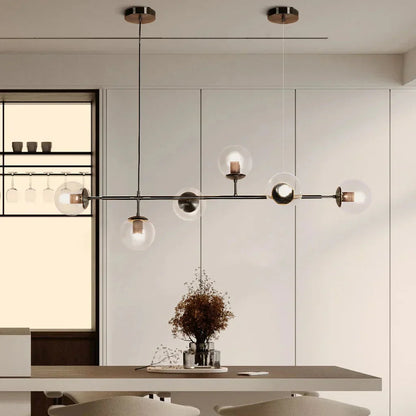 Modern Glass Orb Pendant Light – Elegant Illumination for Dining Spaces