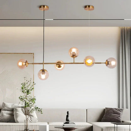 Modern Glass Orb Pendant Light – Elegant Illumination for Dining Spaces