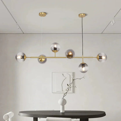Modern Glass Orb Pendant Light – Elegant Illumination for Dining Spaces