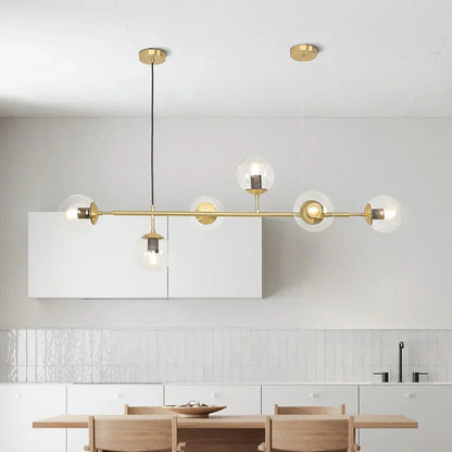 Modern Glass Orb Pendant Light – Elegant Illumination for Dining Spaces