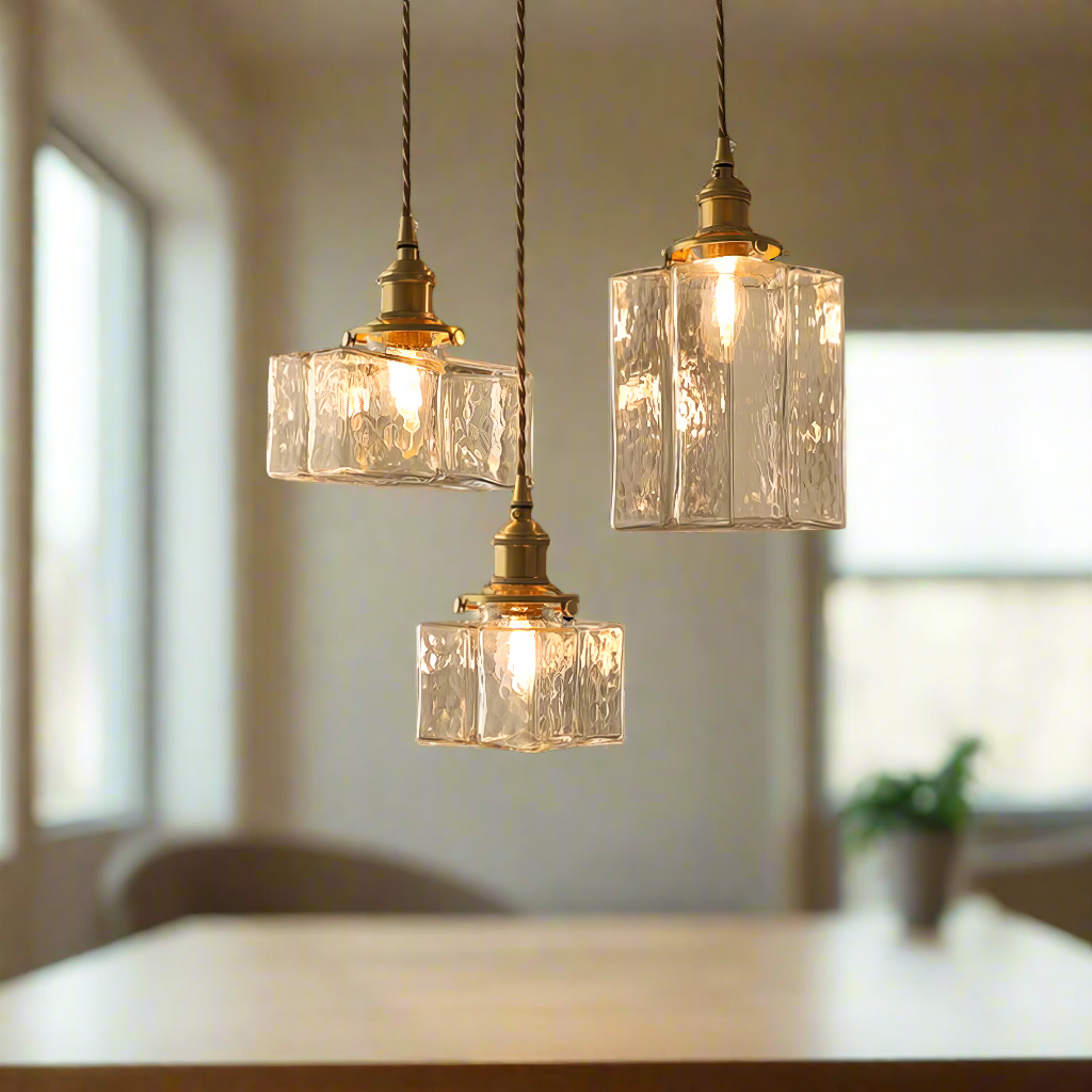Modern Retro Glass Pendant Light – Stylish Kitchen Pendant Lighting