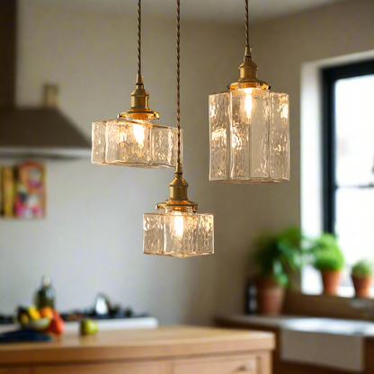 Modern Retro Glass Pendant Light – Stylish Kitchen Pendant Lighting