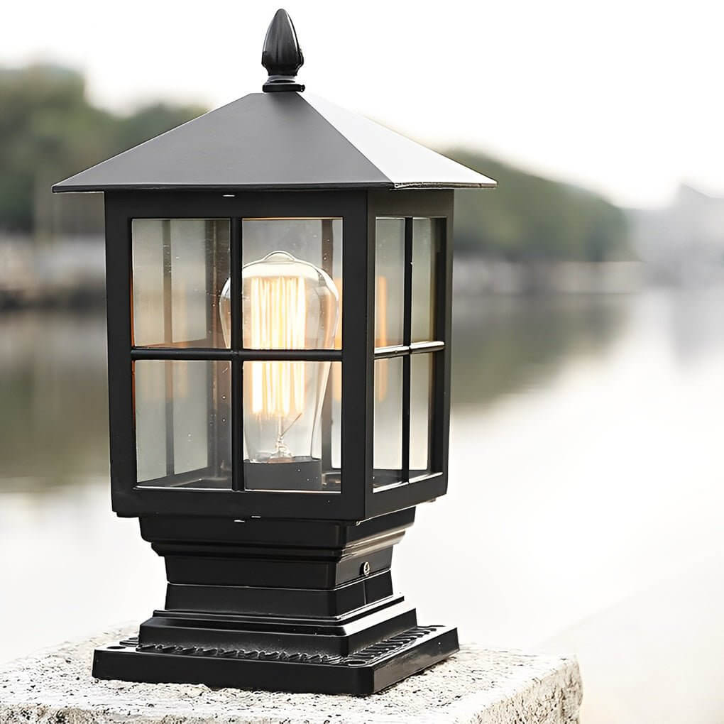 Modern Aluminum Solar Pillar Light – Elegant Outdoor Landscape Lighting