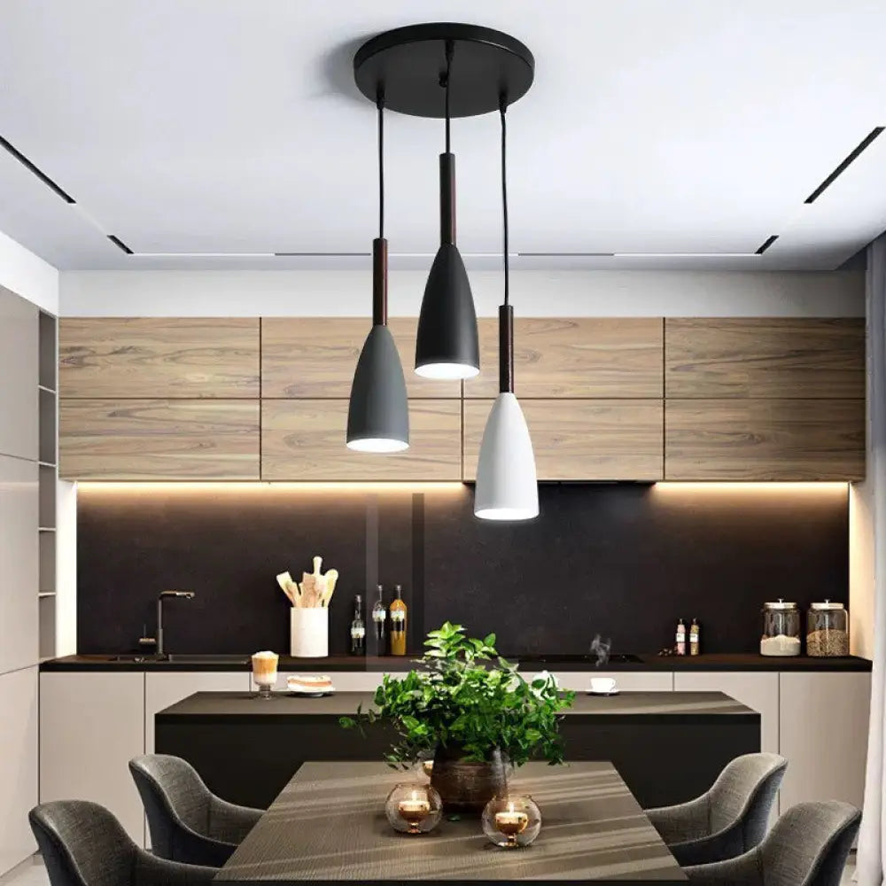 Modern Nordic Pendant Light – Adjustable Aluminum Fixture for Kitchen